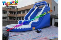 China Kids inflatable water slide , Blue Inflatable Wet Slide Combo Game supplier