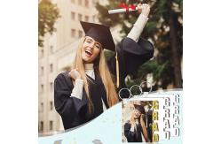 China Sublimation Graduation Keychain Blanks For Graduation Gift Personalised Graduation Keyring supplier