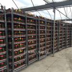 PU Wheel Q235 Powder Coated Danish Trolley Shelves for sale