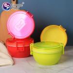 ECO friendly High Quality Multicolor 2 Layer Round Reusable Bento Lunch Box For Kids for sale
