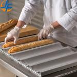 RK Bakeware China Foodservice NSF 10 Slots Glaze Aluminum Baguette Baking Tray for sale