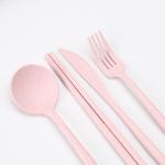 28pcs Household Kitchen Flatware Sets ODM Wheat Straw Tableware Set