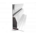 Silver Electrophoresis Aluminium Display Profile For Advertising / Exhibition / Led