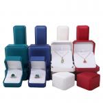 Square Leather Jewelry Box for Custom Packaging of Earrings Bracelet Necklace Ring