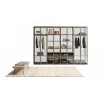 Modern Customized Glass Wardrobe Fitted Bedroom Closet