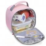 Portable Round Pink Freezable Lunch Bags For Women for sale