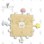Eco Friendly Brown Sleepy Sheep White Plush Comforter 27 X 27cm for sale