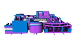 China Custom Purple Gigantic Inflatable Theme Park / Kids Trampoline Park supplier