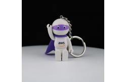 China Non Phthalate PVC Promotional Plastic Keychain 5cm Hight For Gift supplier