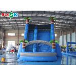 Bouncy Slides Custom Backyard Palm Tree Themed Inflatable Water Slide With Splash Pool