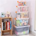 12L 18L 24L Clear Plastic Storage Bins Transparent Plastic Container Box