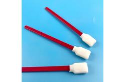 China Customize Accept Foam Cleaning Swab Red Handle Electronics Cleaning Stick supplier