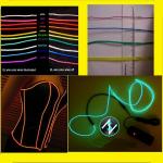 colorful flexible electroluminescent el wire with 1.4mm, 2.3mm,3.2mm,4.0mm,5.0mm sizes for sale
