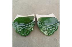 China Water Resistant Asian Style Roof Tiles Customized Leaf Pattern For Garden Pavilion supplier