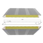 Customized Length Glasswool Sandwich Panel 75mm Thickness for sale