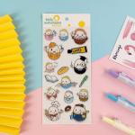 UV Transparent 3d Epoxy Stickers Sprinkle Gold Cartoon Character Stickers for sale