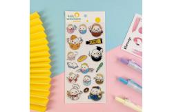 China Pet Adhesive 3D Cartoon Stickers UV Offset Printing Package Seal Stickers supplier