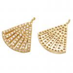 Copper CZ Seashell Cute Gold Dangle Earrings Pendant For Women Jewelry Making for sale