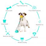 Food Dispensing Function Dog Interactive Pet Toys 40CM Stronger Suction OEM With Sound