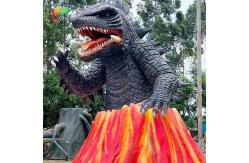 China Outdoor Custom Animatronics Godzilla Monster Volcano In Amusement Park supplier