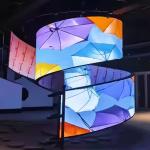 Outdoor 360 Degree Cylinder LED Display Column Curve Screen Advertising Billboard for sale