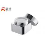 Silver Aluminum Pmma Empty Cream Jars ,  Packaging Cosmetic Storage Containers for sale