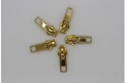China Garment Unique Gold Double Metal Zipper Pulls Slider Jacket Zipper Replacement supplier