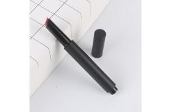 China Compressible Round matte black lip balm lipstick tubes container for makeup tubes supplier
