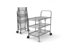 China Collapsible Wire Rolling Cart For Kichen 290lbs Max Load Weight supplier