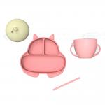 Customizable Animal Squirrel Silicone Feeding Set for Children 6 Months and Older for sale