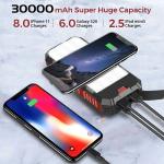 Solar System Power Bank Solar Panel Phone Charger 5000mAh 100000mAh ABS Material