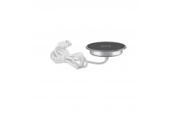 China Desktop Round 15W Embedded Wireless Charger Aluminum Alloy supplier