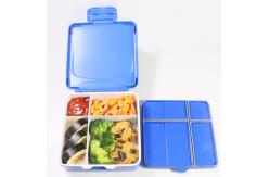 China Flip Top Handle Seal Plastic Bento Lunch Box Portable Leak-Proof Blue supplier