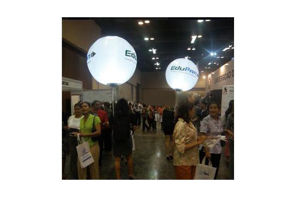 Carried Inflatable Back Pack Ball With Led Light For Trading Show