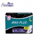 Super Thin Natural Cotton Sanitary Pads Soft Night Use Sanitary Napkin Winged for sale
