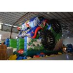 Durable Monster Truck Inflatable Slide / Digital Printing SUV Expedition Car Dry Slide