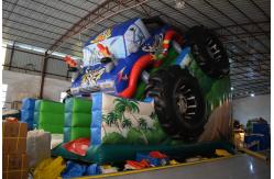 China Durable Monster Truck Inflatable Slide / Digital Printing SUV Expedition Car Dry Slide supplier
