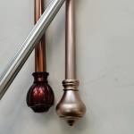Adjustable 0.3mm 12mm Black Wrought Iron Curtain Pole for sale