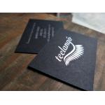Silver Foil Premium Business Cards , Hot Stamping Name Card Custom Design for sale