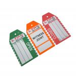 Customized Plastic Hang  Safety Tags for Industrial Applications for sale