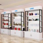 Cosmetic Makeup Wood Retail Display Cases Wooden Wall for sale