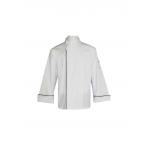 215 GSM Long Sleeve Chef Jacket With Black Pipings And Mesh Construction for sale