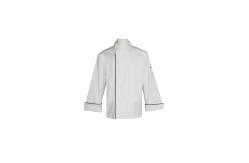 China 215 GSM Long Sleeve Chef Jacket With Black Pipings And Mesh Construction supplier