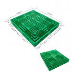 Green 4 Way Euro Plastic Pallets Nestable Warehouse Racking HDPE Pallets