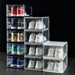 ODM Dustproof Clear Plastic Shoe Organizer Drawer Rack Transparent for sale
