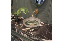 China 12mm Thick Round Glass Vessel Basins No Overflow Round 12mm Thickness supplier