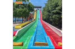 China Fiberglass Rainbow Water Slide Aqua Park Playground Slide For Pool supplier