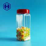 171mm Height PET Square Jar Bulk Nuts Cashews Scented Tea Dried Vegetable 560ml Plastic Cover for sale