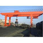 Box Type 10T Double Girder Rail Traveling Grapple Goliath Crane Heavy Duty Cabin Control for sale