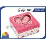 Custom Printing Folding Cup Cake / Dessert Paper Box With Display Window for sale